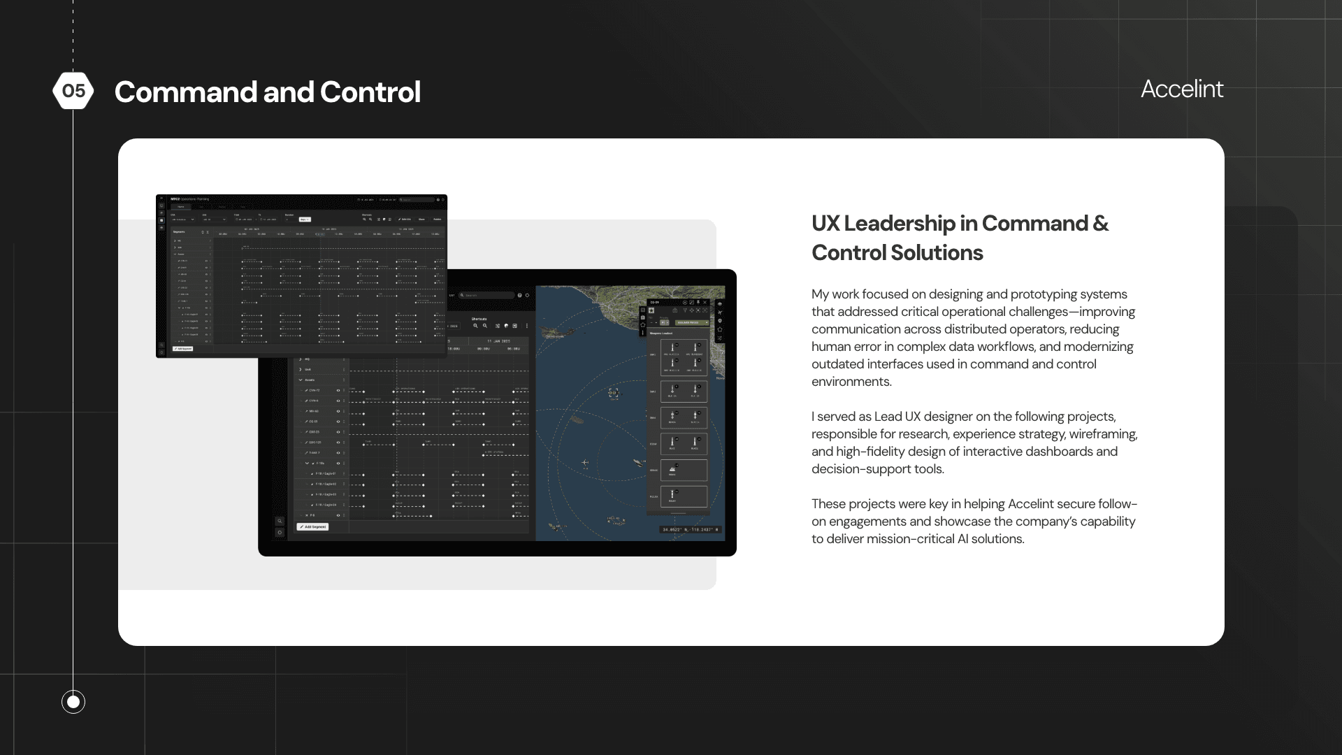 UX leadership in command and control solutions
