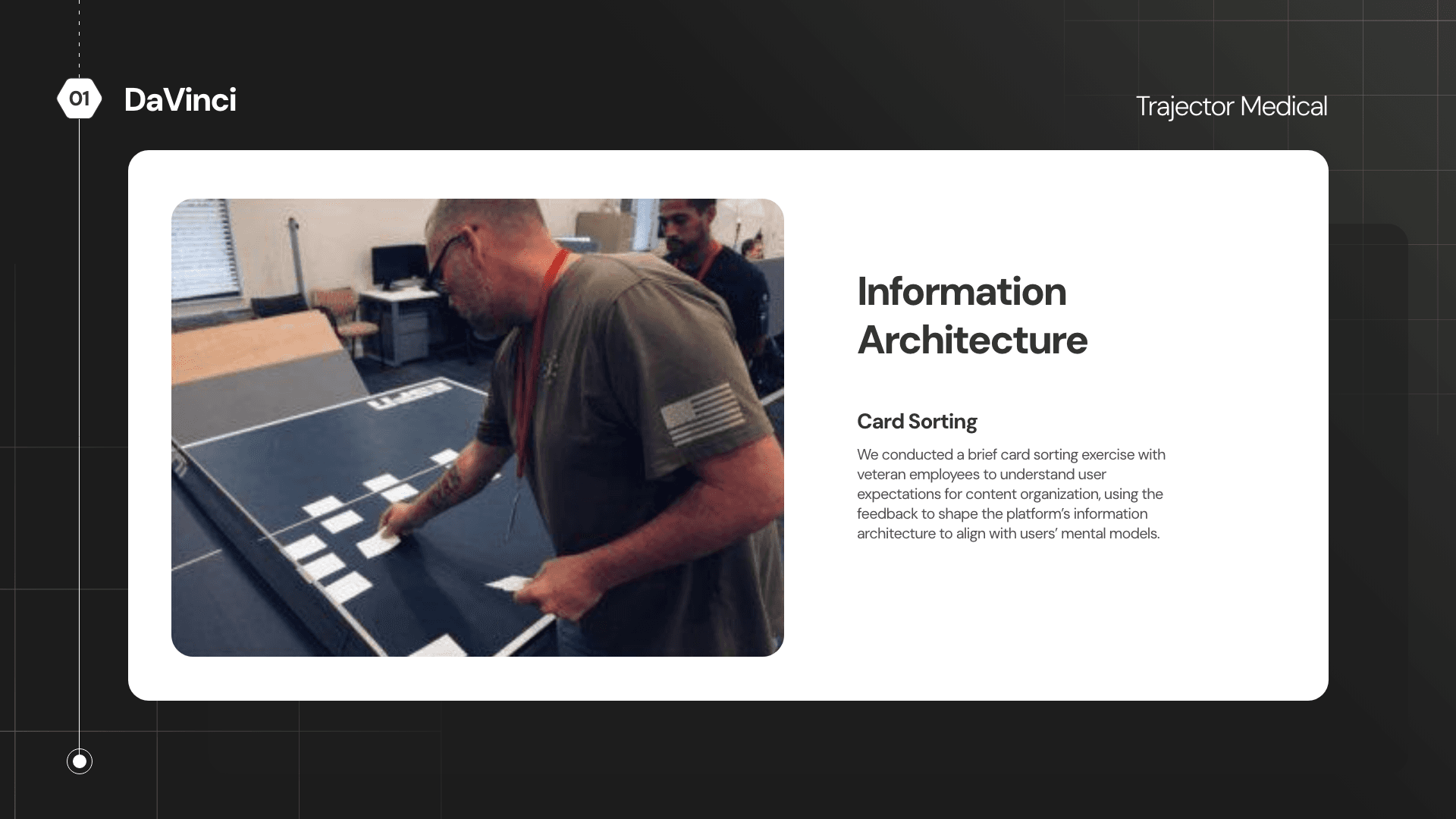 Information architecture card sorting session