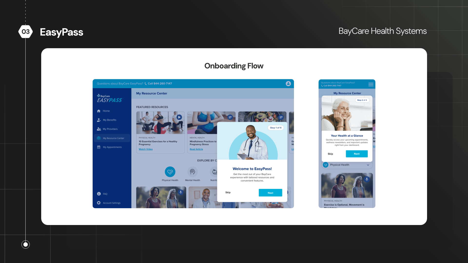 High fidelity — onboarding flow